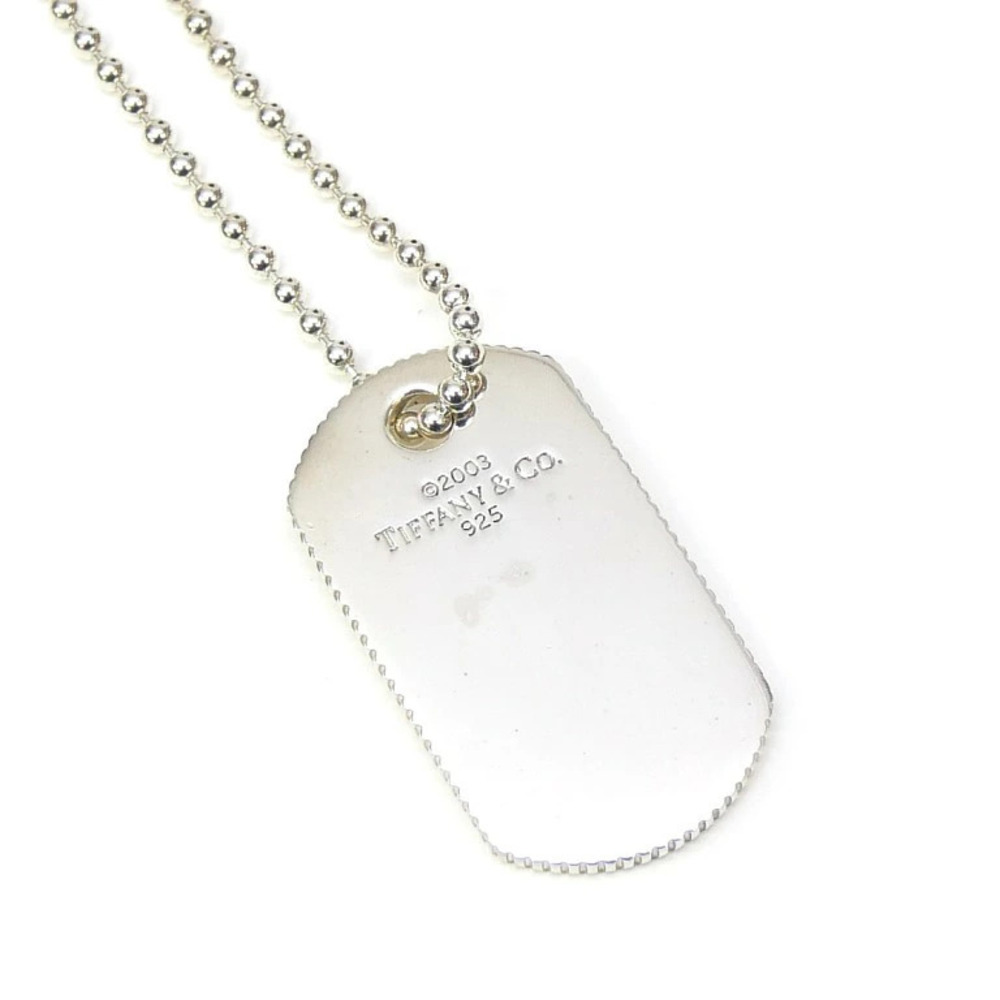 Tiffany Co Dog Pendant Necklace Silver